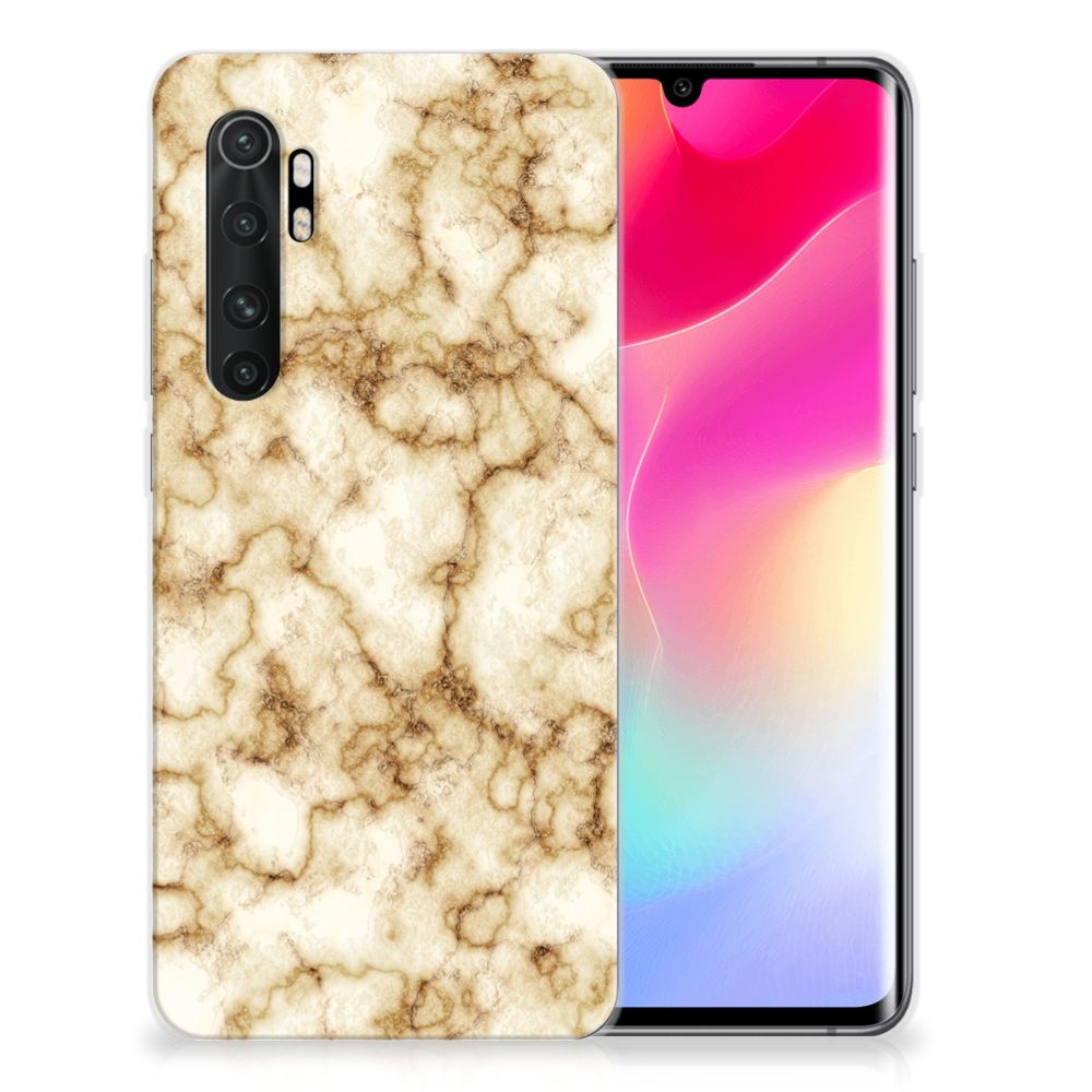 Xiaomi Mi Note 10 Lite TPU Siliconen Hoesje Marmer Goud B2C Telecom
