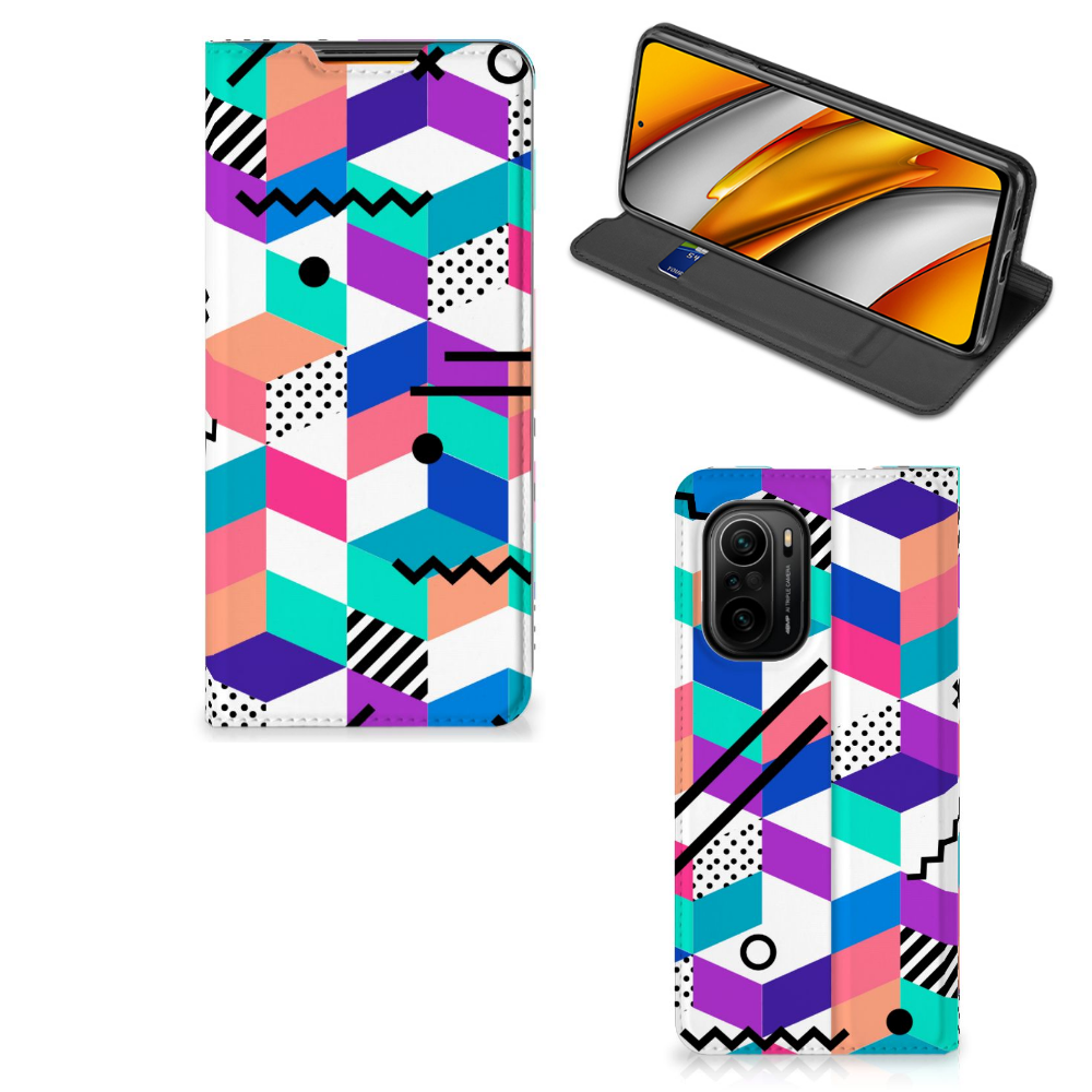 Xiaomi Mi 11i | Poco F3 Stand Case Blokken Kleurrijk - B2C Telecom