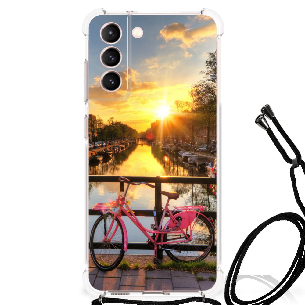 Samsung Galaxy S21 FE Telefoonhoesje met valbescherming Amsterdamse Grachten B2C Telecom