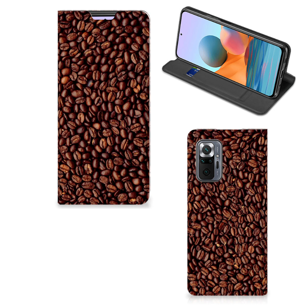 Xiaomi Redmi Note 10 Pro Flip Style Cover Koffiebonen