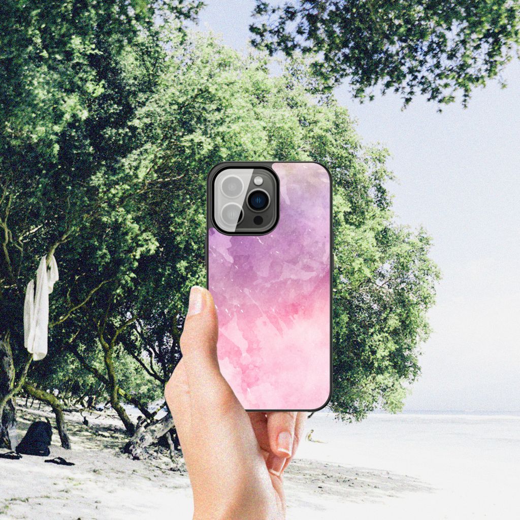 Kleurrijke Telefoonhoesje iPhone 13 Pro Pink Purple Paint B2C Telecom