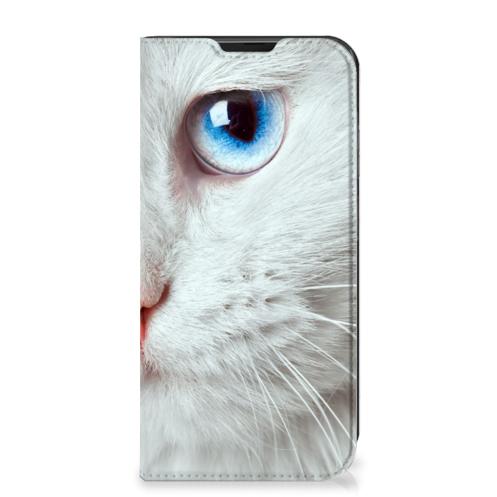 Samsung Galaxy Xcover 6 Pro Hoesje maken Witte Kat - B2C Telecom