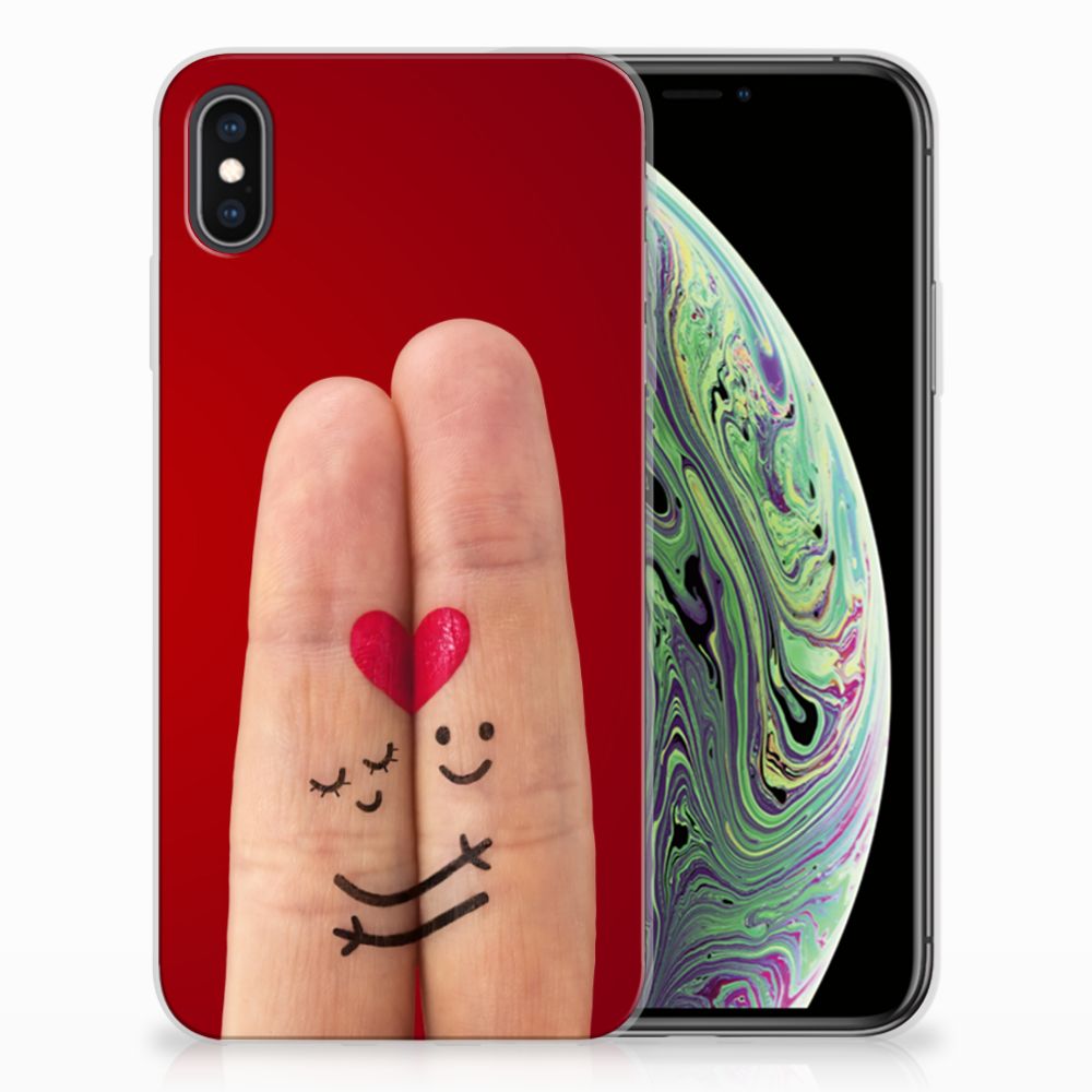 Apple iPhone Xs Max Silicone Back Cover Liefde - Origineel Romantisch Cadeau