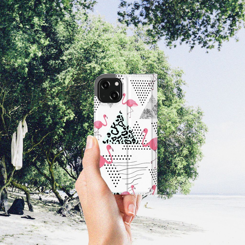 iPhone 13 Hoesje maken Flamingo Triangle