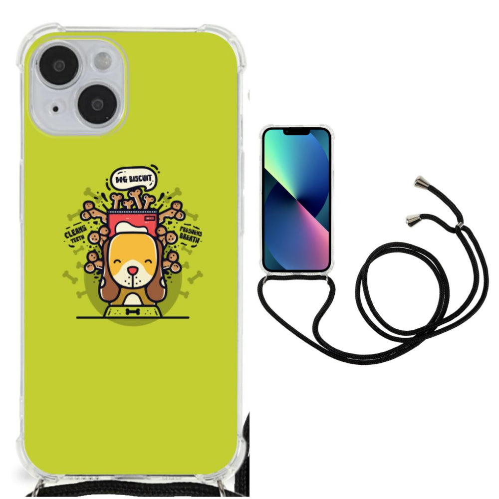 iPhone 14 Stevig Bumper Hoesje Doggy Biscuit