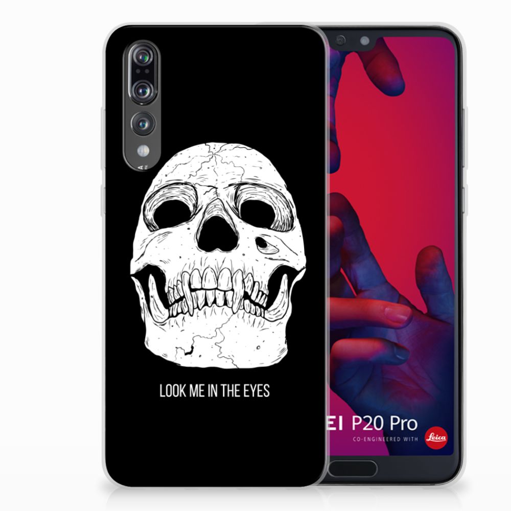 Silicone Back Case Huawei P20 Pro Skull Eyes