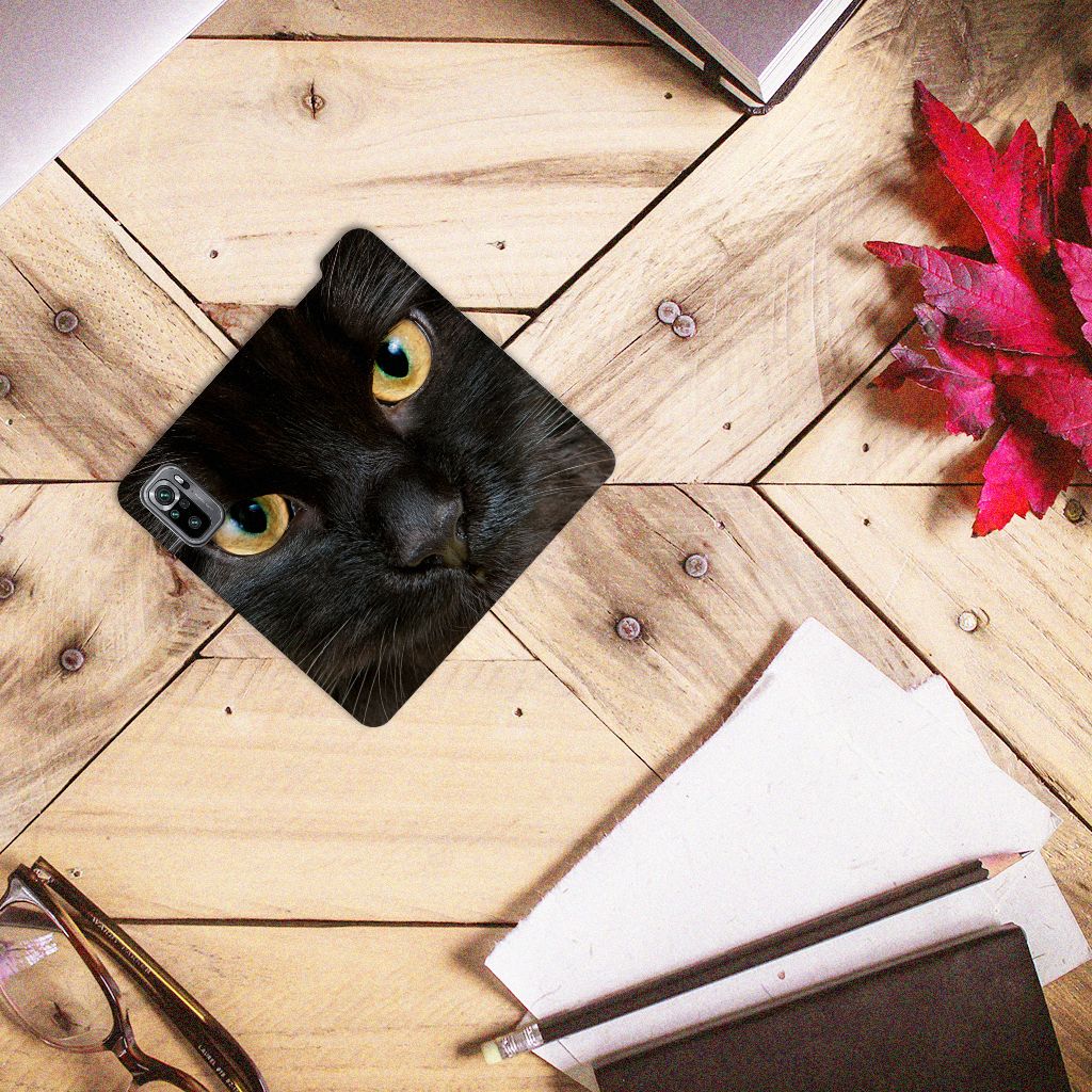 Xiaomi Redmi Note 10/10T 5G | Poco M3 Pro Hoesje maken Zwarte Kat - B2C Telecom