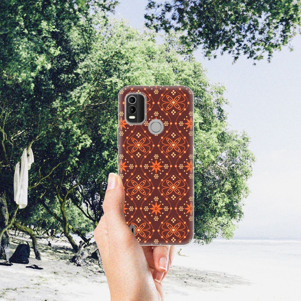 Nokia C21 Plus TPU bumper Batik Brown B2C Telecom