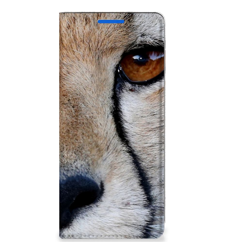 OPPO Reno 6 Pro Plus 5G Hoesje maken Cheetah close-up van een cheetah gezicht op een hoesje.
