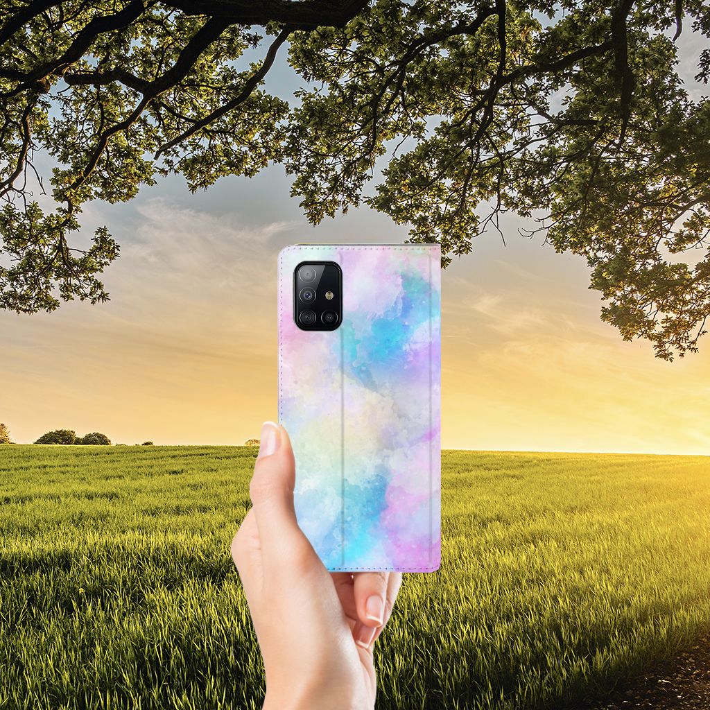 Bookcase Samsung Galaxy A71 Watercolor Light - B2C Telecom