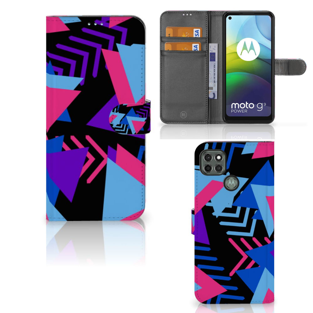 Motorola Moto G9 Power Book Case Funky Triangle