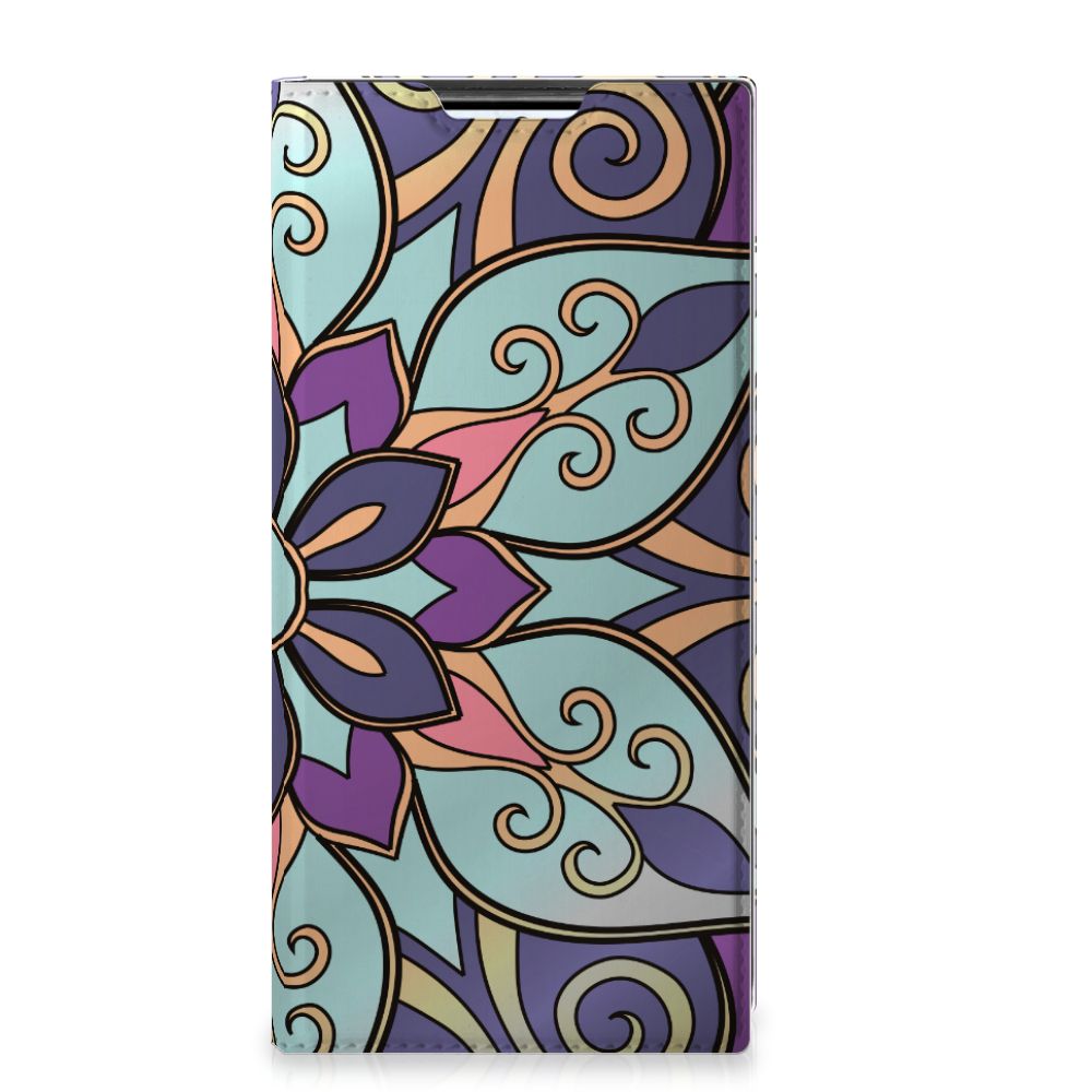 Samsung Galaxy S22 Ultra Smart Cover Purple Flower - B2C Telecom