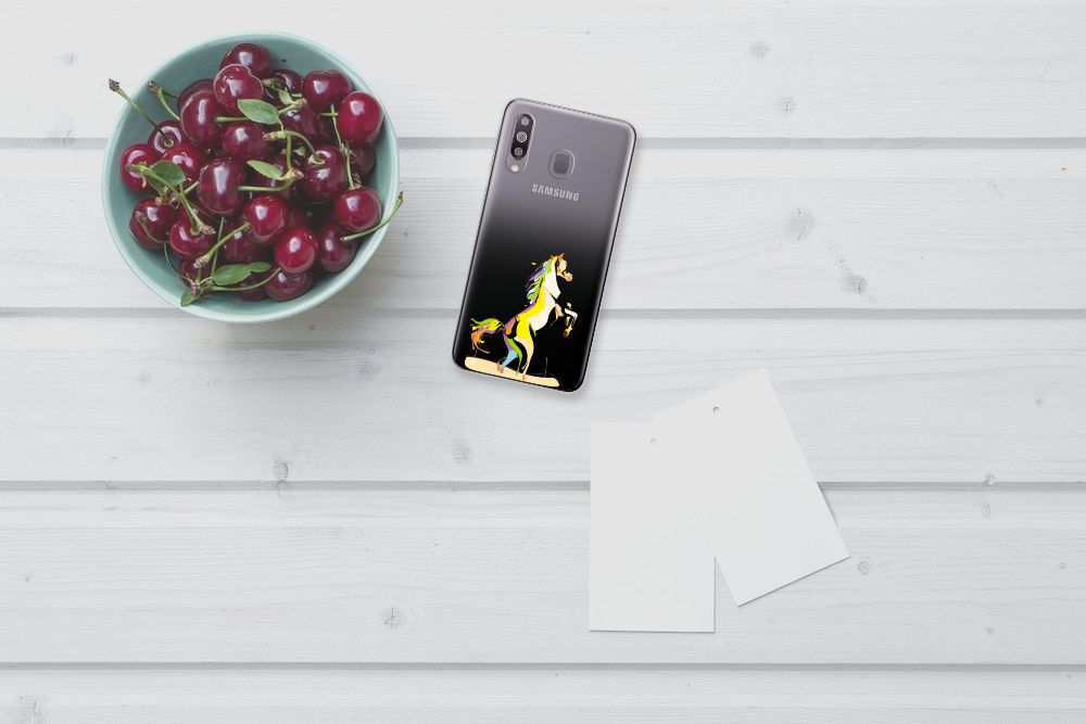 Samsung Galaxy M30 Telefoonhoesje met Naam Horse Color