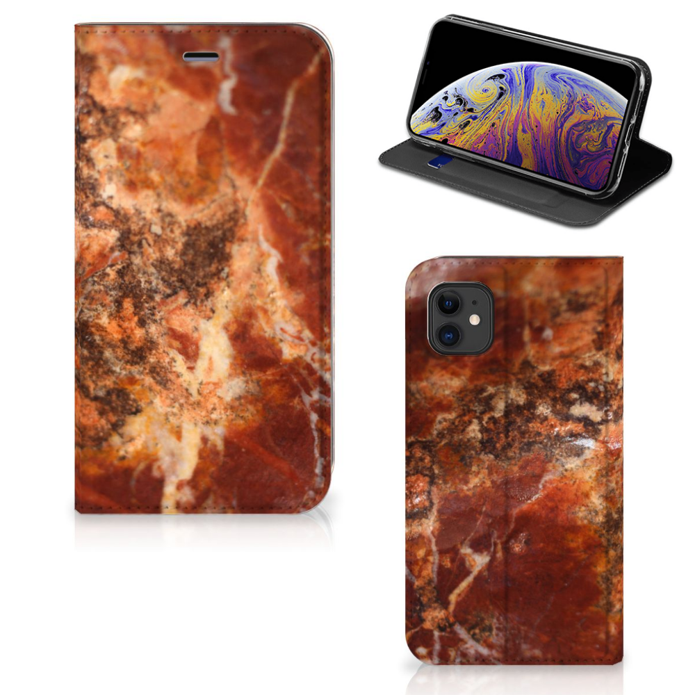 Apple iPhone 11 Standcase Marmer Bruin