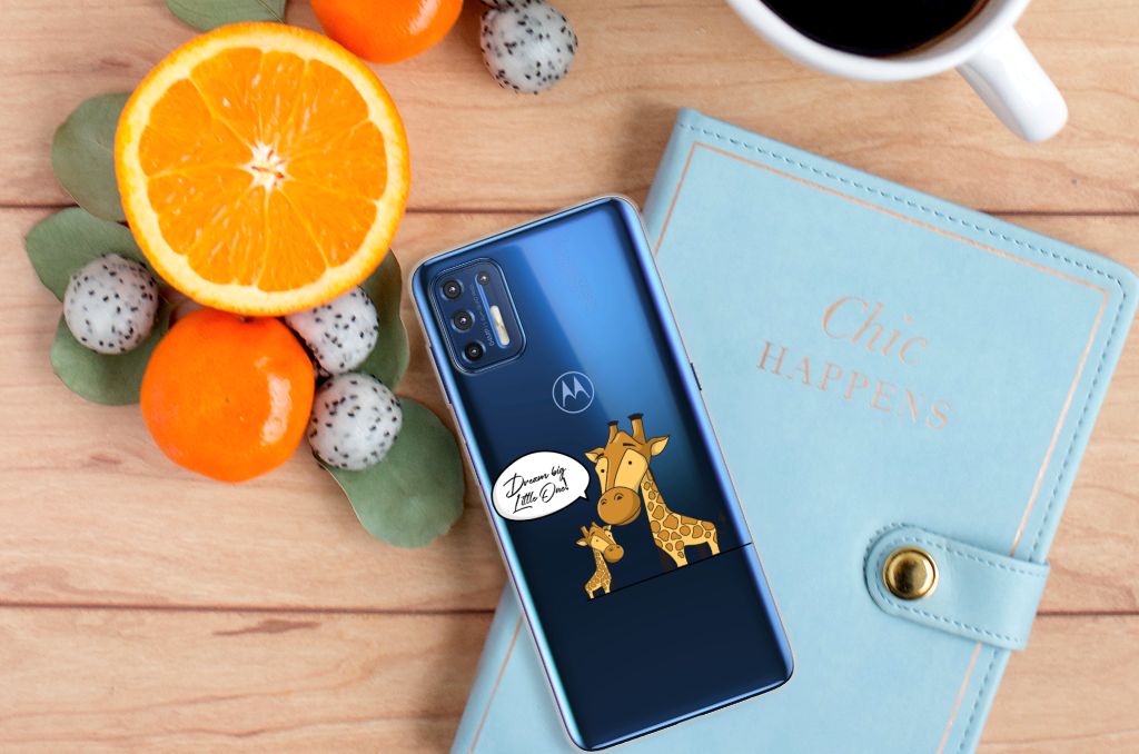 Motorola Moto G9 Plus Telefoonhoesje met Naam Giraffe B2C Telecom