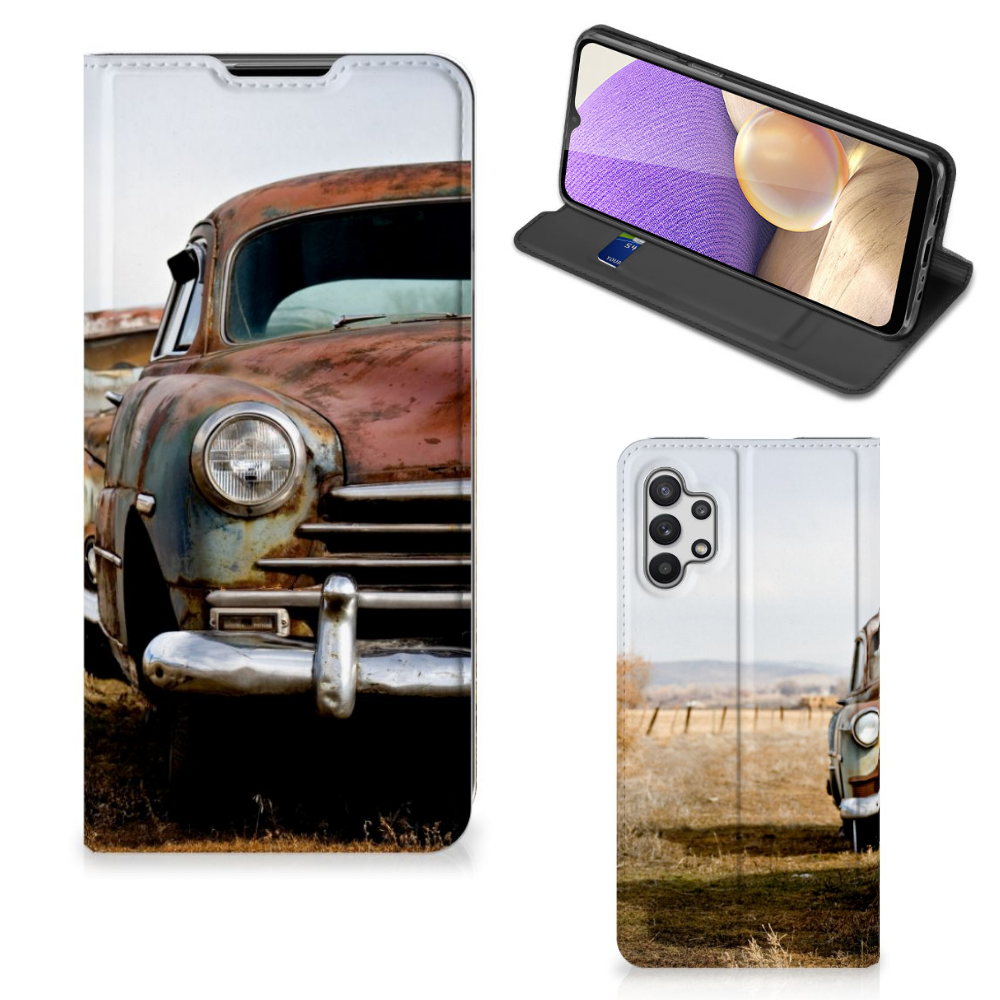 Samsung Galaxy A32 5G Stand Case Vintage Auto - B2C Telecom