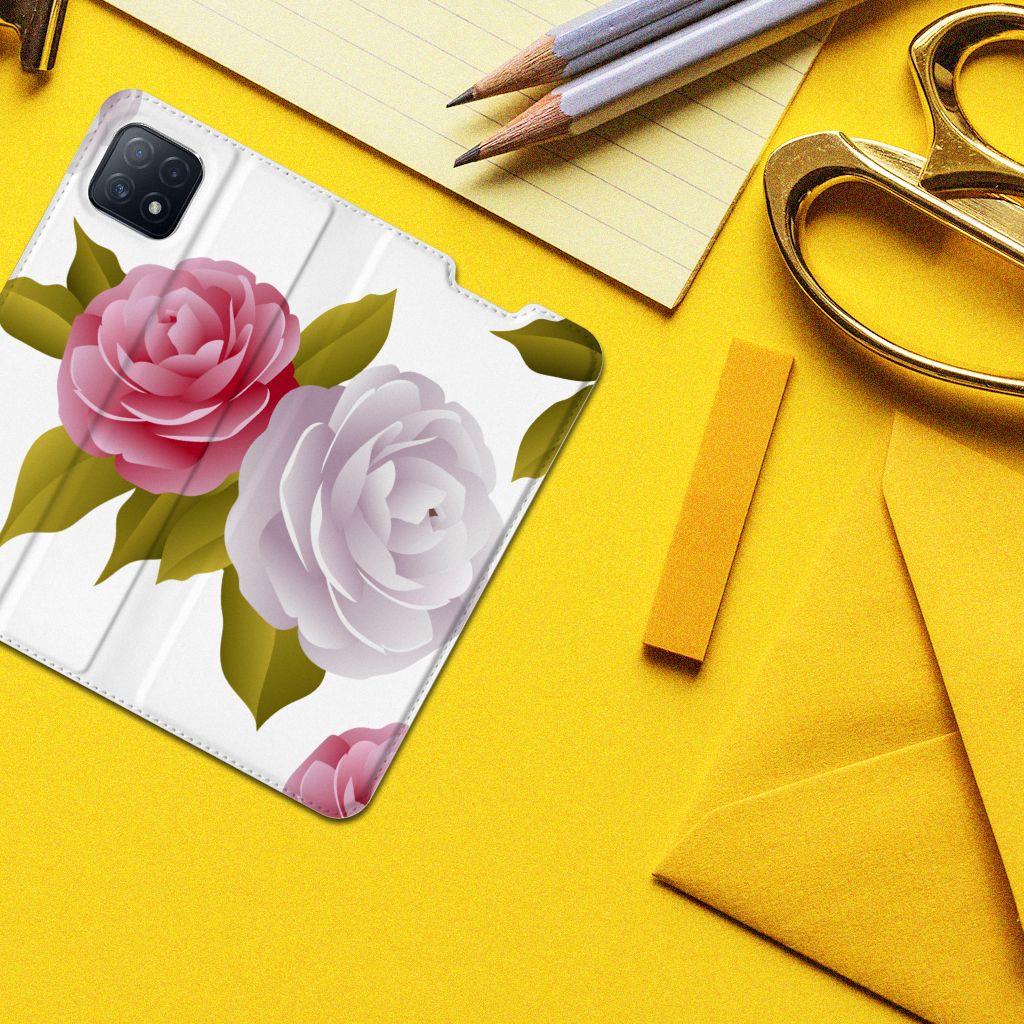 OPPO A73 5G Smart Cover Roses - B2C Telecom