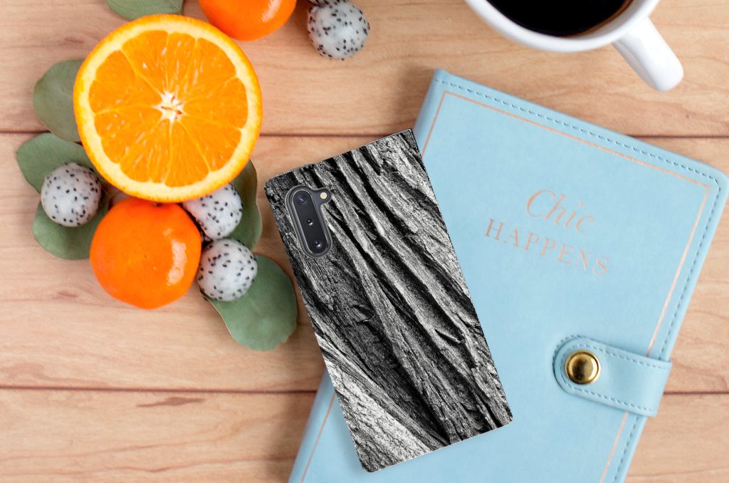Book Wallet Case Samsung Galaxy Note 10 Boomschors Grijs