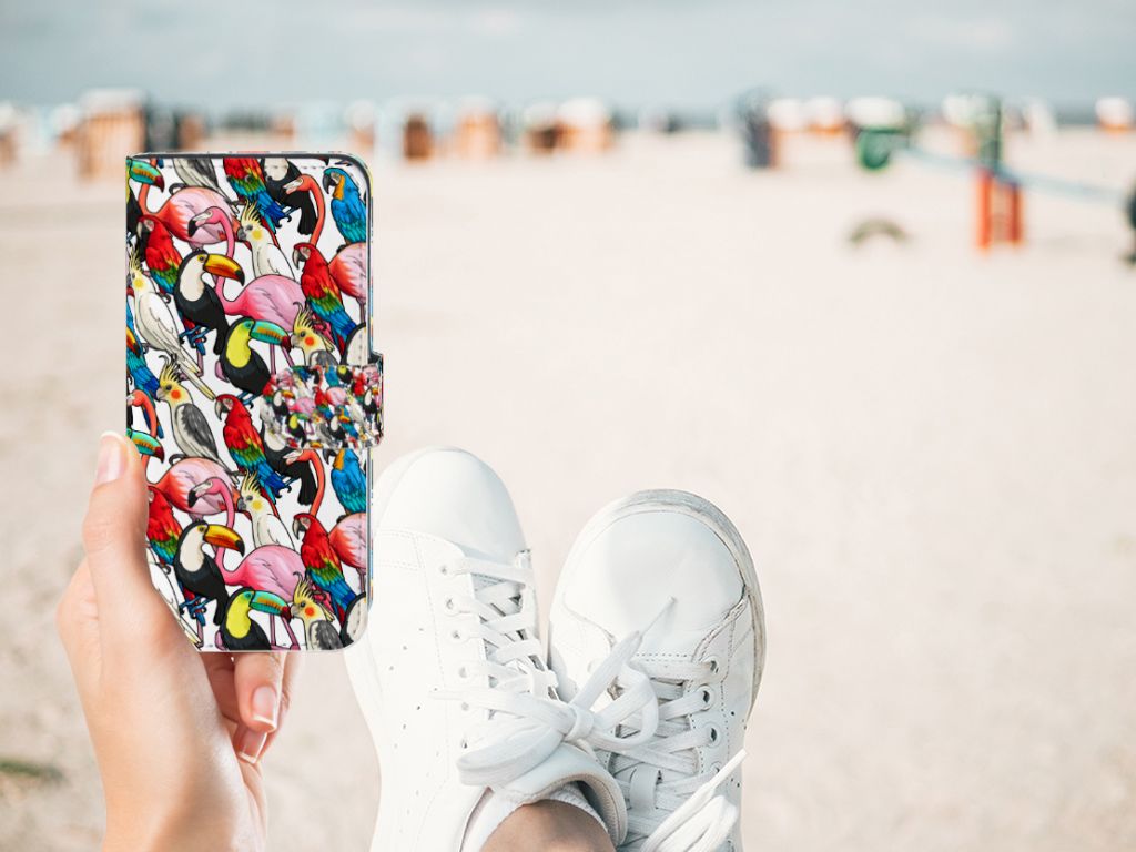 Samsung Galaxy M10 Telefoonhoesje met Pasjes Birds