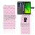 Motorola Moto G7 Power Portemonnee Hoesje Flowers Pink DTMP