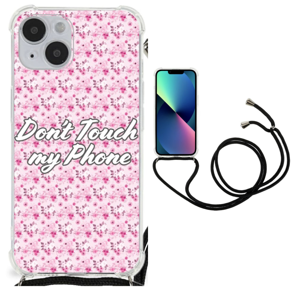 iPhone 14 Plus Anti Shock Case Flowers Pink DTMP