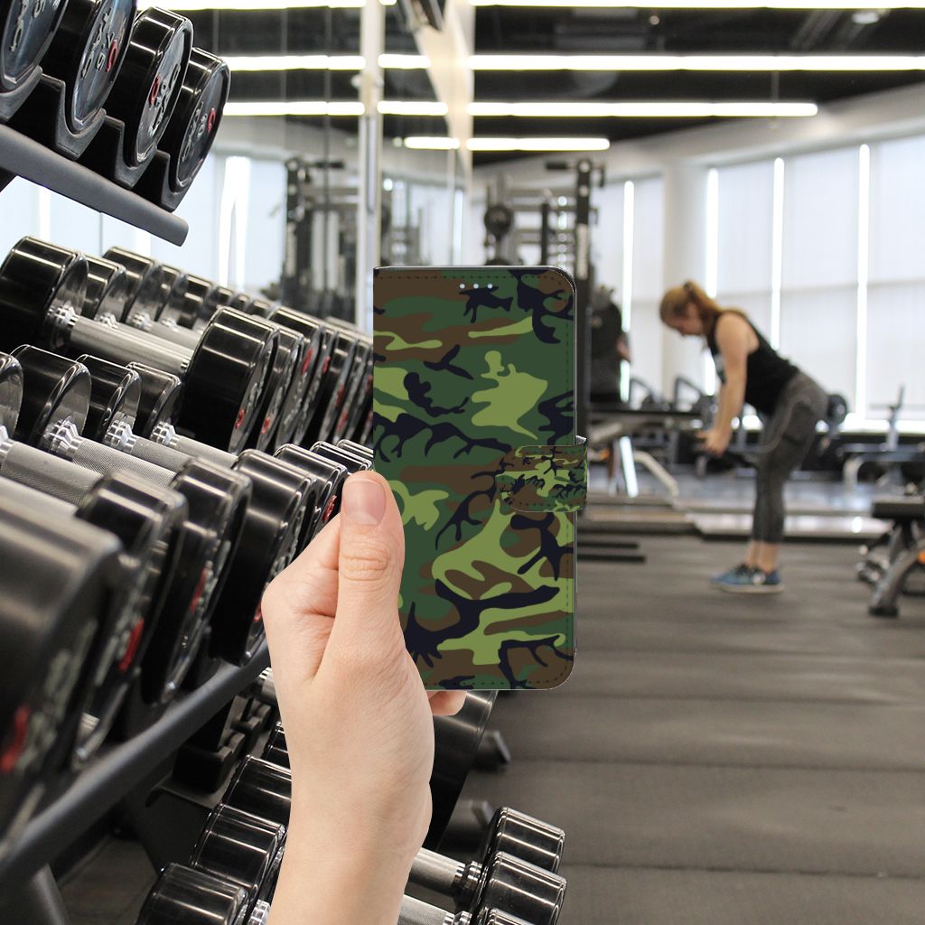 Samsung Galaxy A21s Telefoon Hoesje Army Dark