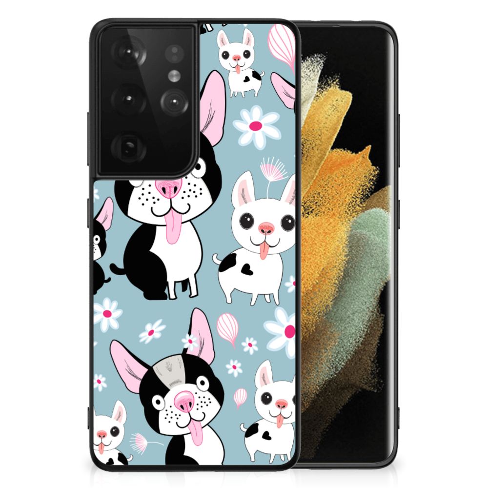 Samsung Galaxy S21 Ultra Dierenprint Telefoonhoesje Hondjes B2C Telecom