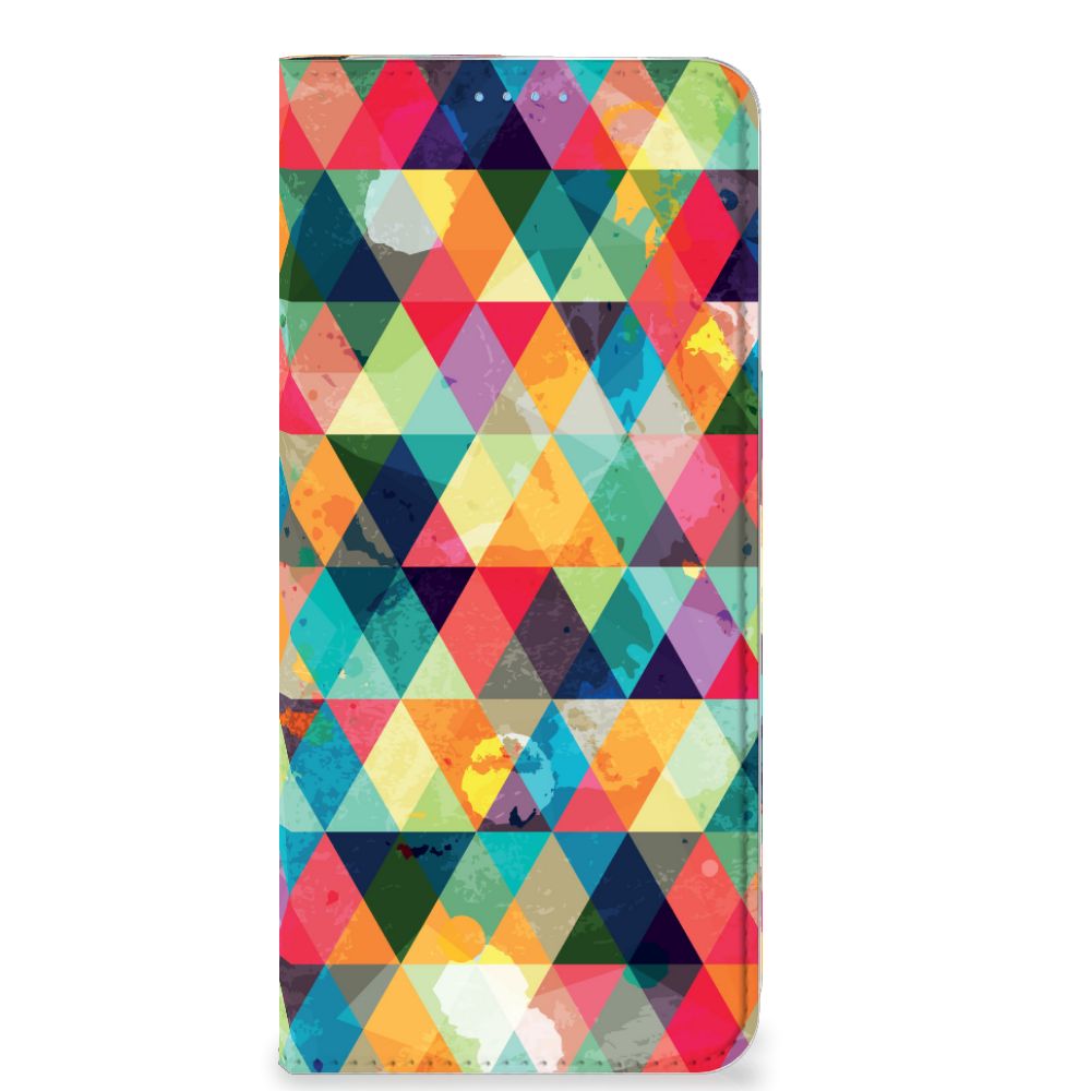 OPPO Reno8 Hoesje met Magneet Geruit - B2C Telecom