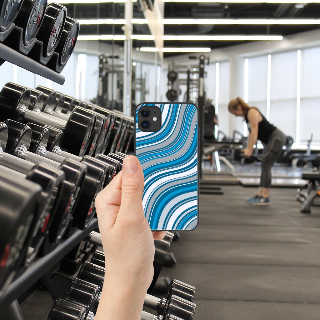iPhone 11 Back Case Waves Blue B2C Telecom