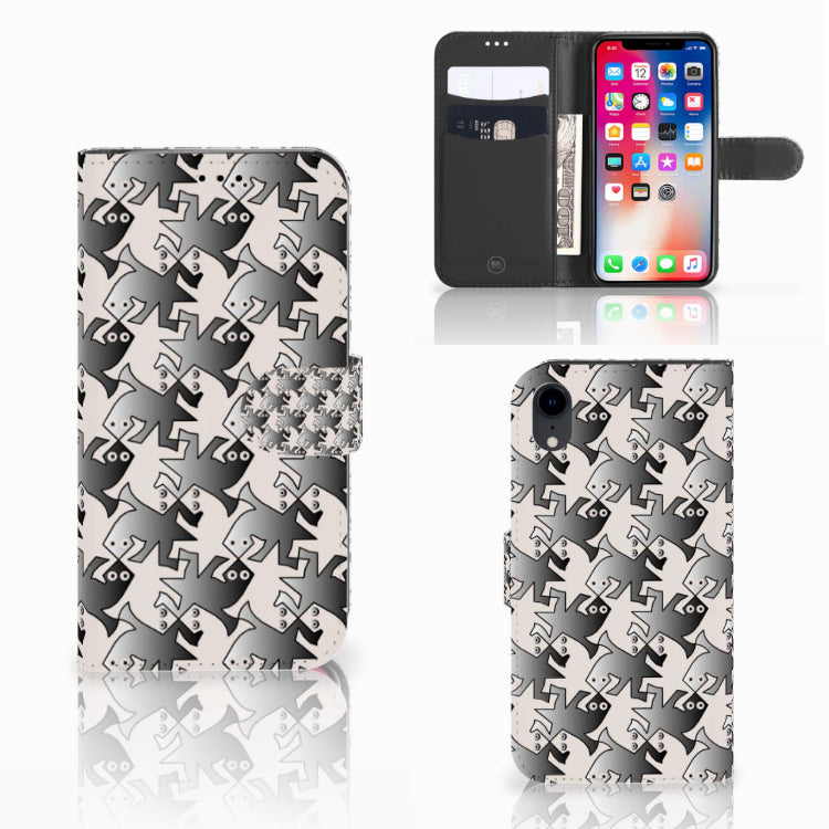 Apple iPhone Xr Telefoonhoesje met Pasjes Salamander Grey