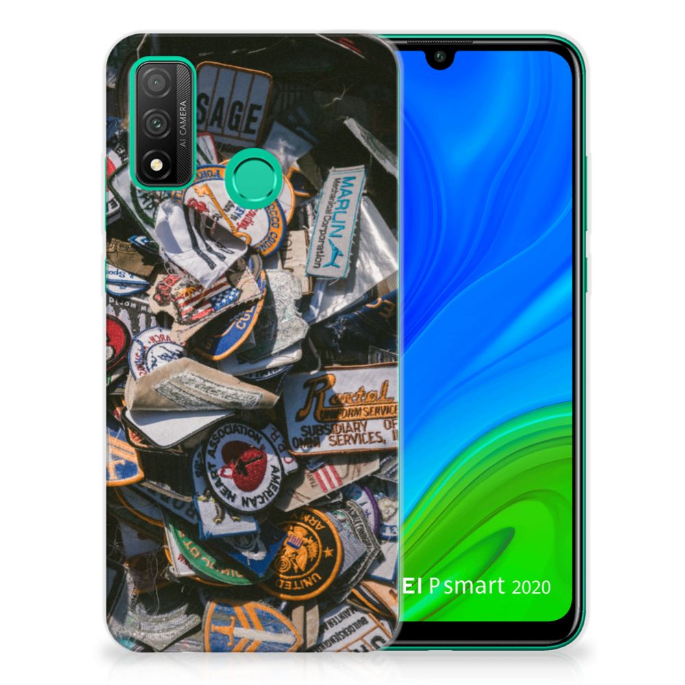 Huawei P Smart 2020 Siliconen Hoesje met foto Badges B2C Telecom