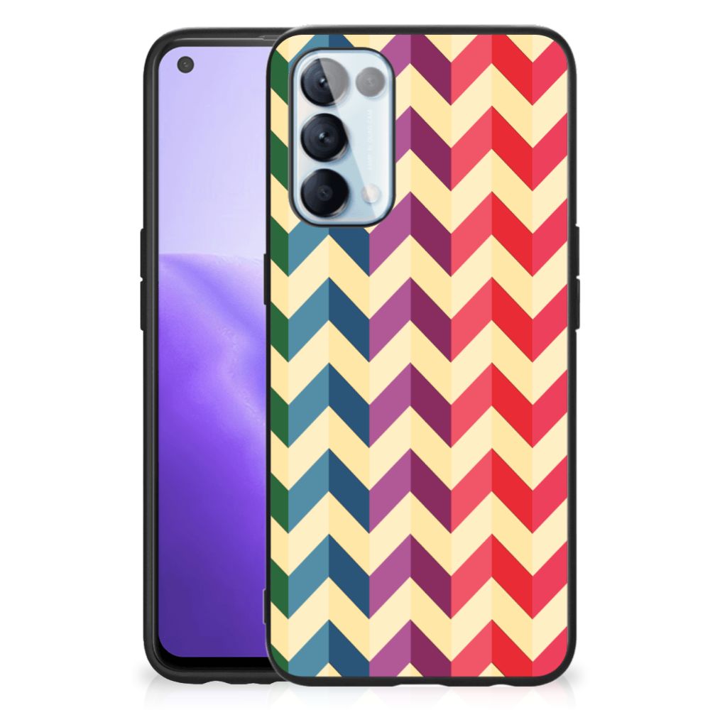 OPPO Reno5 5G | Find X3 Lite Back Case Zigzag Multi Color