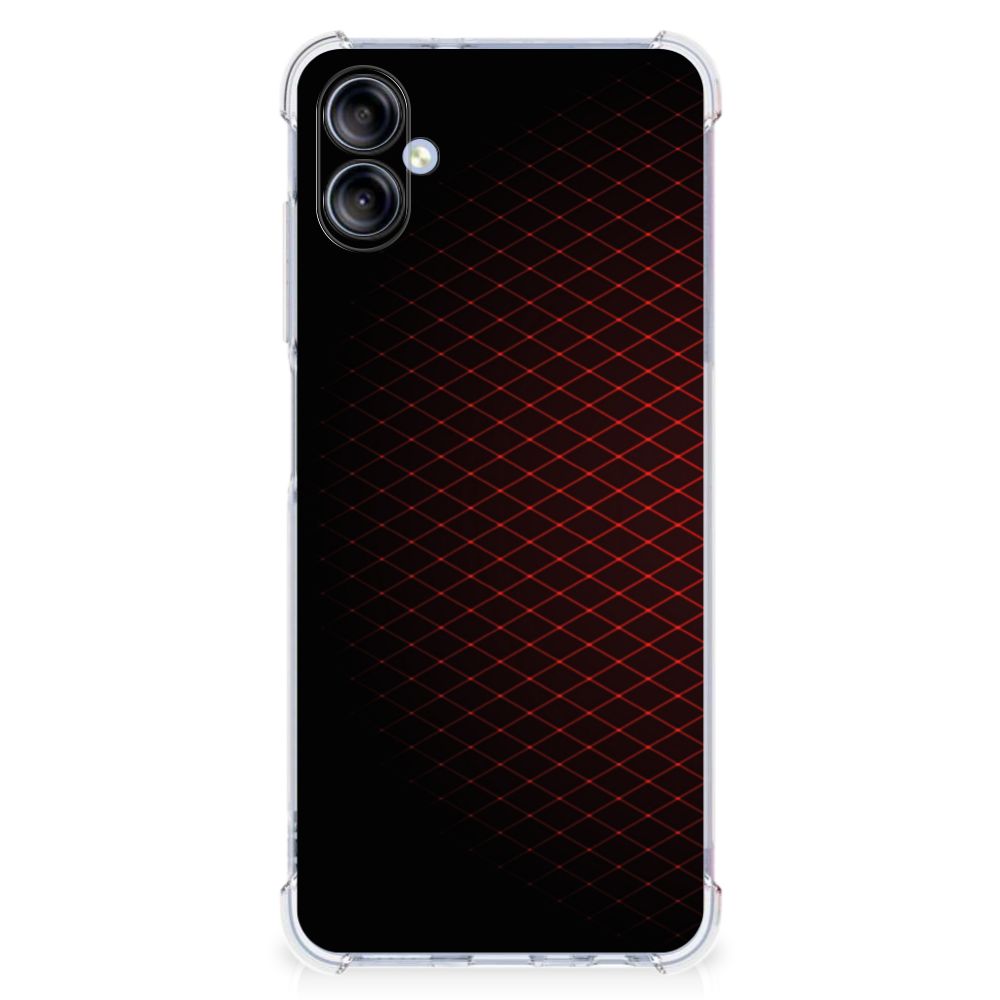 Samsung Galaxy A05 Doorzichtige Silicone Hoesje Geruit Rood B2C Telecom