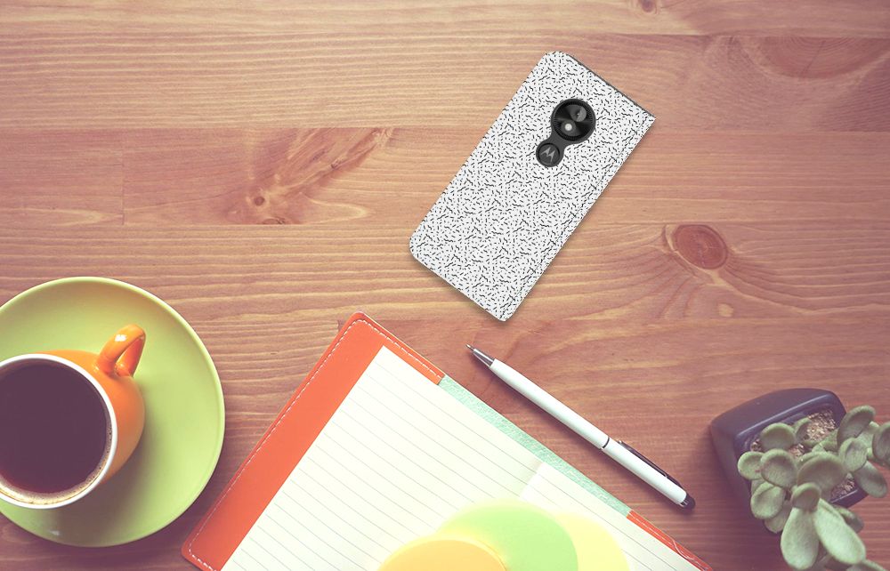 Motorola Moto E5 Play Hoesje met Magneet Stripes Dots