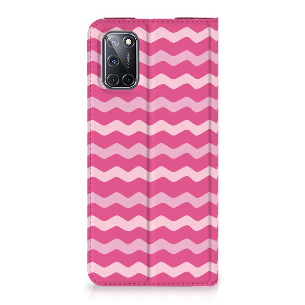 OPPO A52 | A72 Hoesje met Magneet Waves Pink - B2C Telecom
