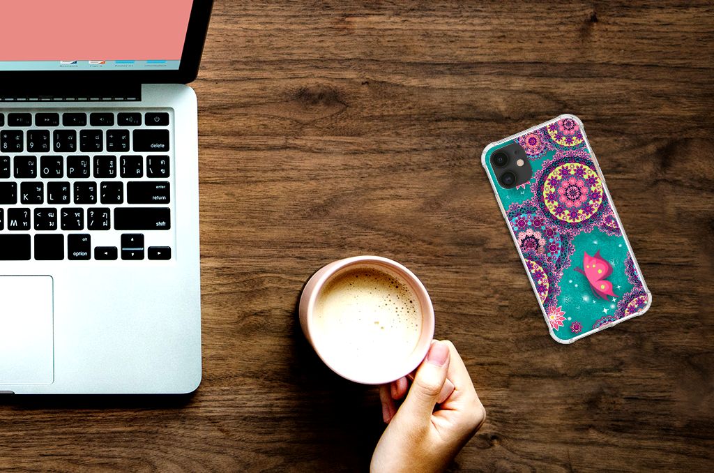 Apple iPhone 11 Back Cover Cirkels en Vlinders