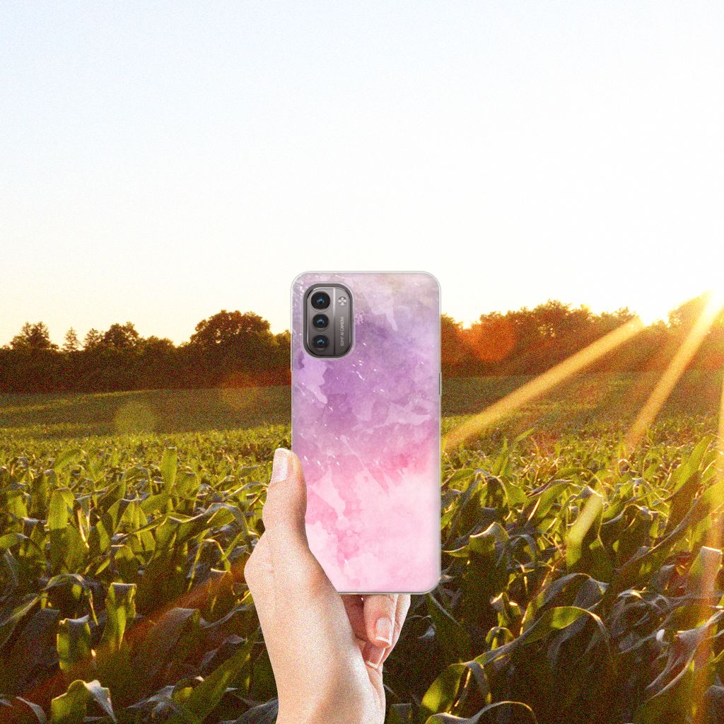 Hoesje maken Nokia G21 | G11 Pink Purple Paint B2C Telecom