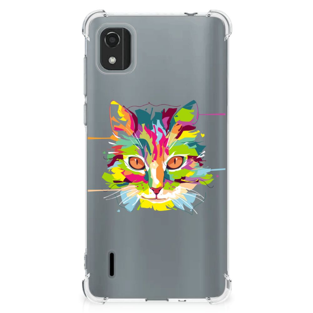 Nokia C2 2nd Edition Stevig Bumper Hoesje Cat Color B2C Telecom
