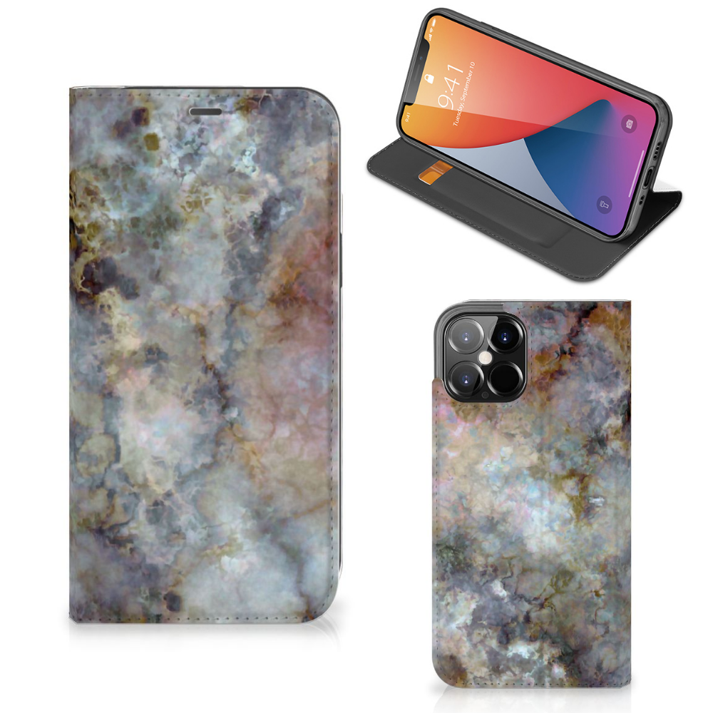 iPhone 12 Pro Max Standcase Marmer Grijs - B2C Telecom