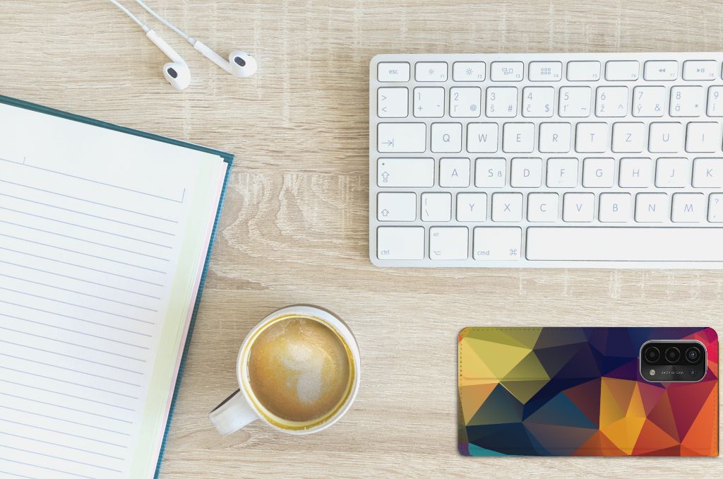 OPPO A54 5G | A74 5G | A93 5G Stand Case Polygon Color - B2C Telecom