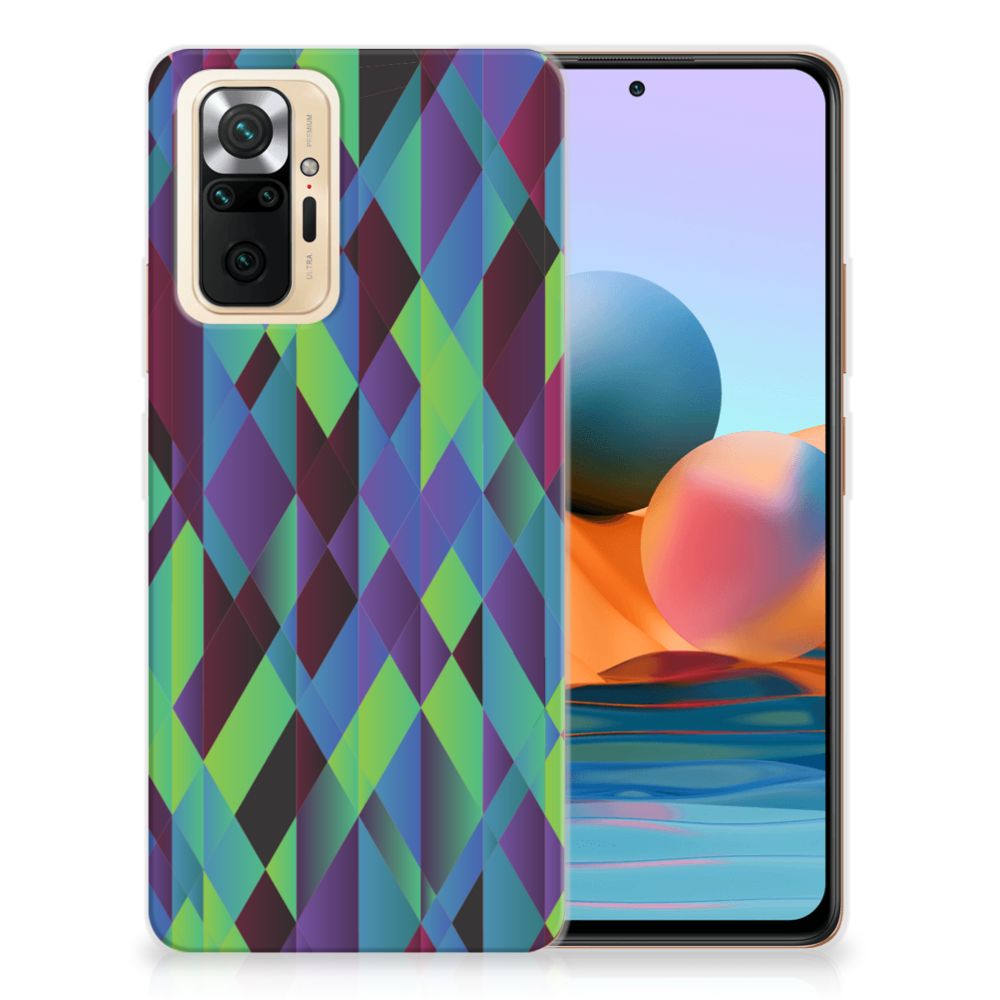 Xiaomi Redmi Note 10 Pro TPU Hoesje Abstract Green Blue B2C Telecom