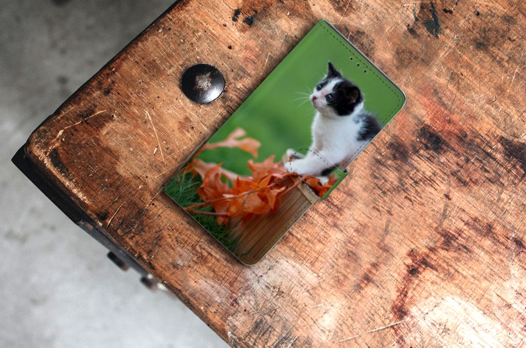 Samsung Xcover Pro Telefoonhoesje met Pasjes Kitten