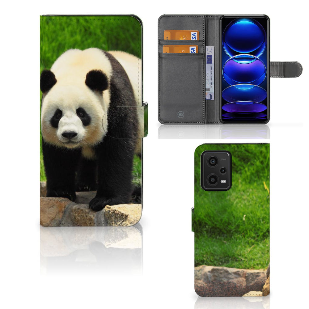 Xiaomi Redmi Note 12 5G | Poco X5 Telefoonhoesje met Pasjes Panda