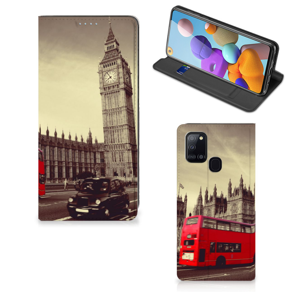 Samsung Galaxy A21s Book Cover Londen - B2C Telecom