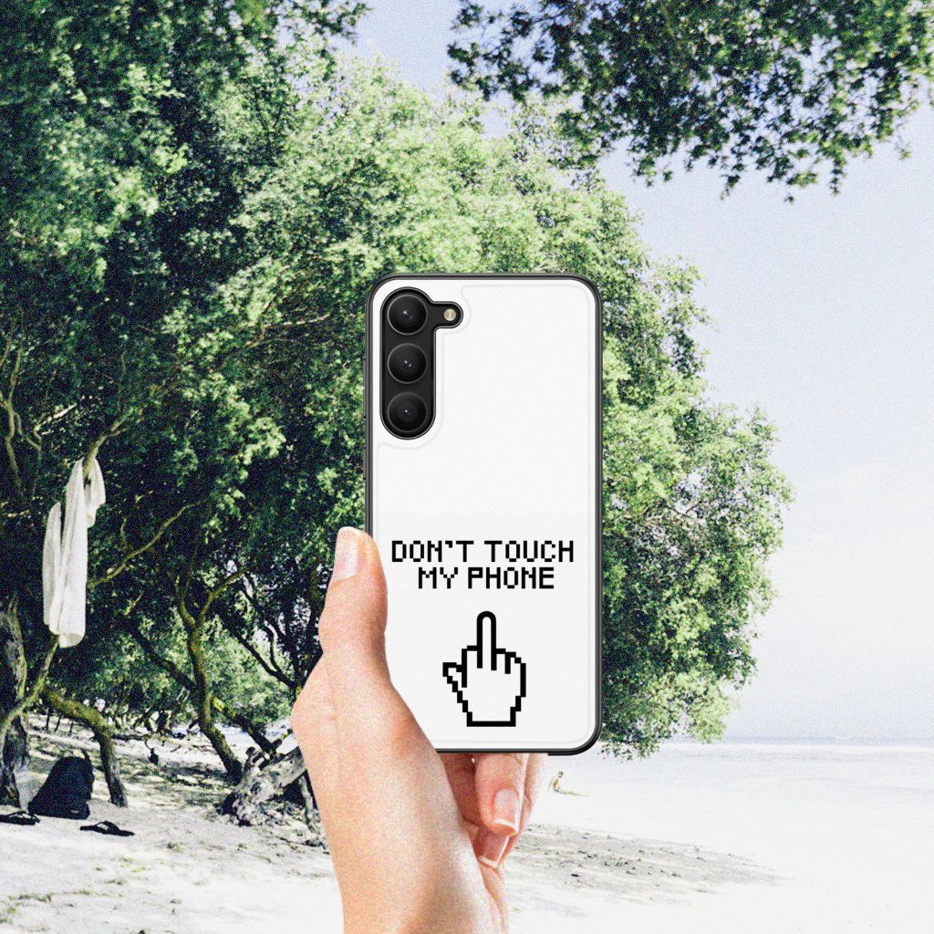 Samsung Galaxy S23 Plus Telefoon Hoesje Finger Don't Touch My Phone B2C Telecom