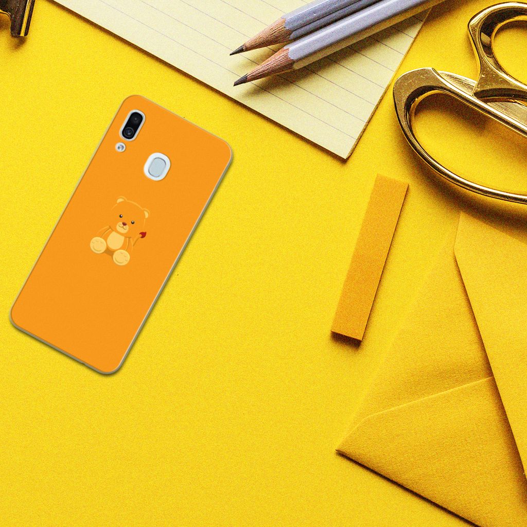 Samsung Galaxy A30 Telefoonhoesje met Naam Baby Beer