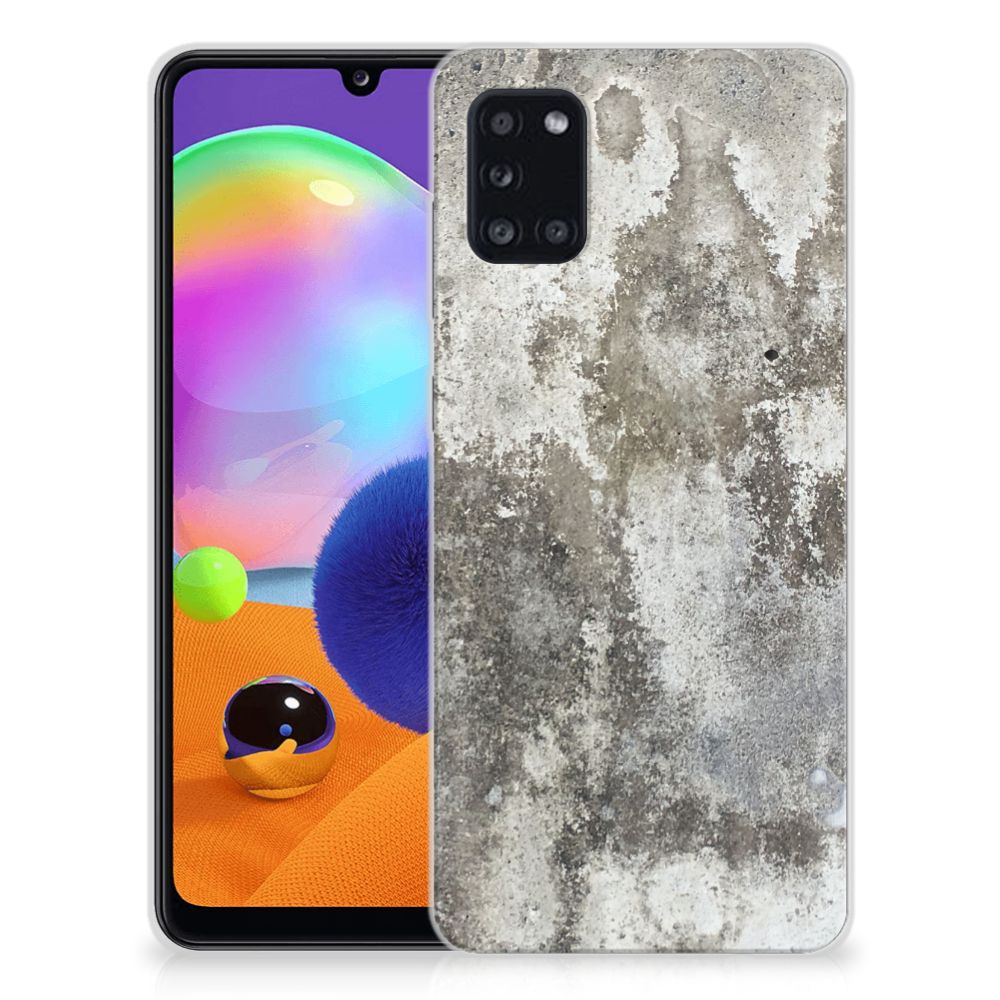 Samsung Galaxy A31 TPU Siliconen Hoesje Beton Print B2C Telecom