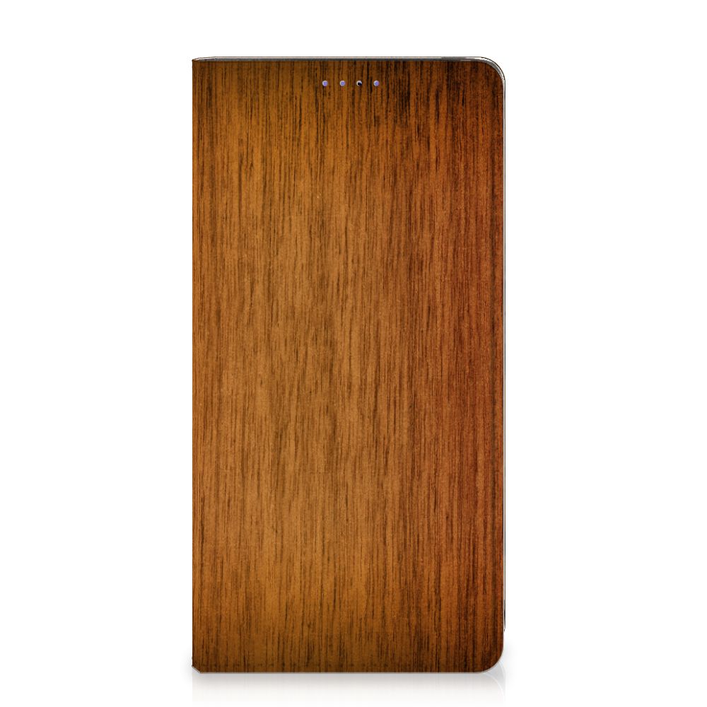 Samsung Galaxy A51 Book Wallet Case Donker Hout - B2C Telecom