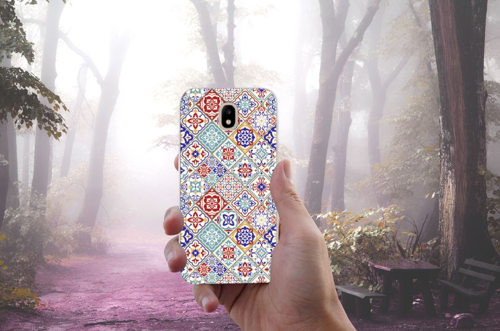 Samsung Galaxy J5 2017 TPU Siliconen Hoesje Tiles Color