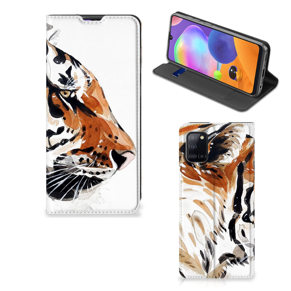 Bookcase Samsung Galaxy A31 Watercolor Tiger - B2C Telecom
